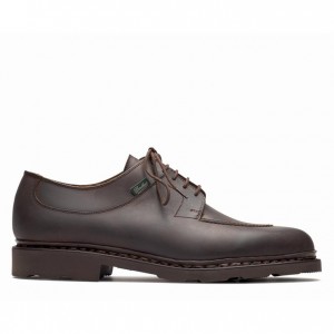 Men's Paraboot Avignon Derby Shoes Dark Brown | OJCY-89175