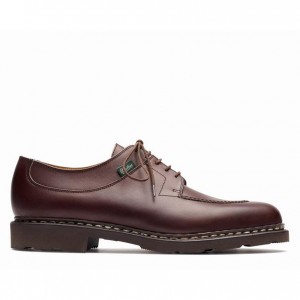 Men's Paraboot Avignon Derby Shoes Dark Brown | KZSV-98472