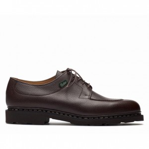 Men's Paraboot Avignon Derby Shoes Dark Brown | JRYA-95620