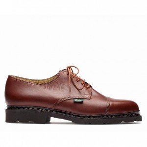 Men's Paraboot Azay Derby Shoes Brown | HDTW-23401