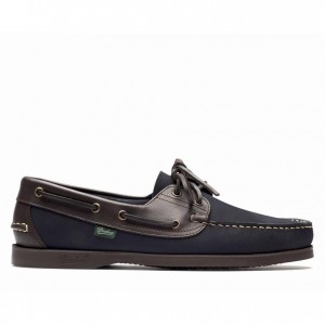 Men's Paraboot Barth Boat Shoes Navy | OZHF-31207