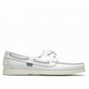 Men's Paraboot Barth Boat Shoes White | KLBI-14628