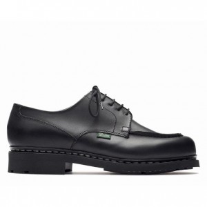 Men's Paraboot Chambord Derby Shoes Black | HECA-32685