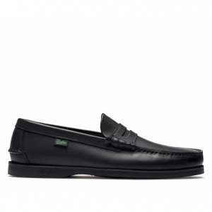 Men's Paraboot Coraux Loafers Black | XNGA-65491