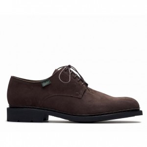 Men's Paraboot Frenaye Derby Shoes Dark Brown | TJGS-81697