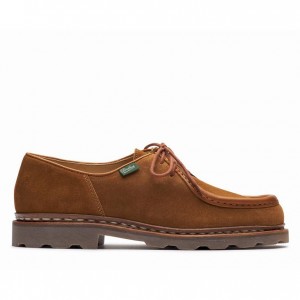 Men's Paraboot Michael Derby Shoes Brown | QKVO-63582