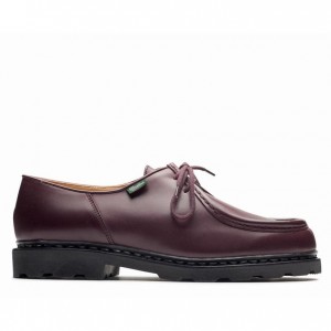 Men's Paraboot Michael Derby Shoes Red | CFEV-09862