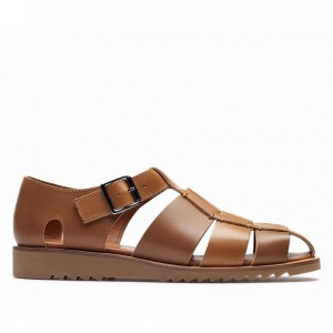 Men's Paraboot Pacific Sandals Brown | BIOU-08914