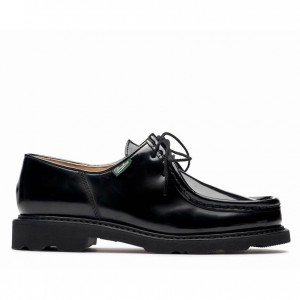 Women's Paraboot Michael Derby Shoes Black | ODKZ-08973