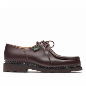 Women's Paraboot Michael Derby Shoes Dark Brown | OIRX-80125