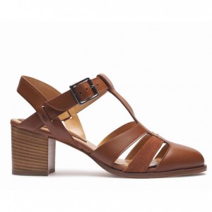 Women's Paraboot Ponza Sandals Brown | HZXO-42170