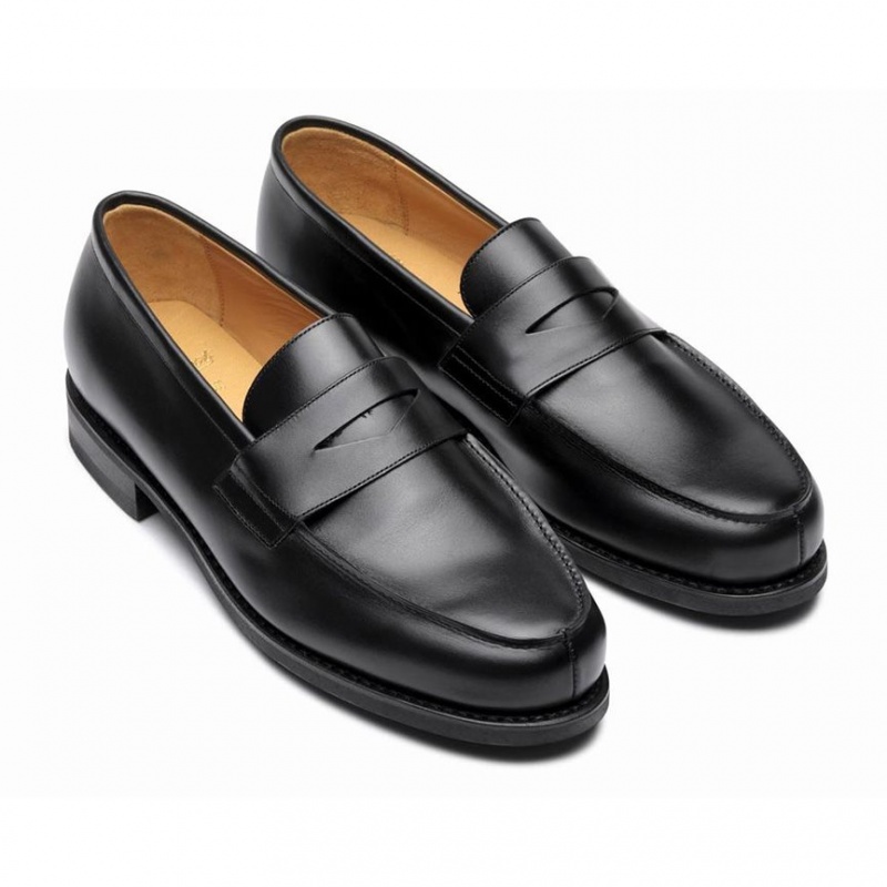 Men's Paraboot Adonis Loafers Black | ZKJA-40312