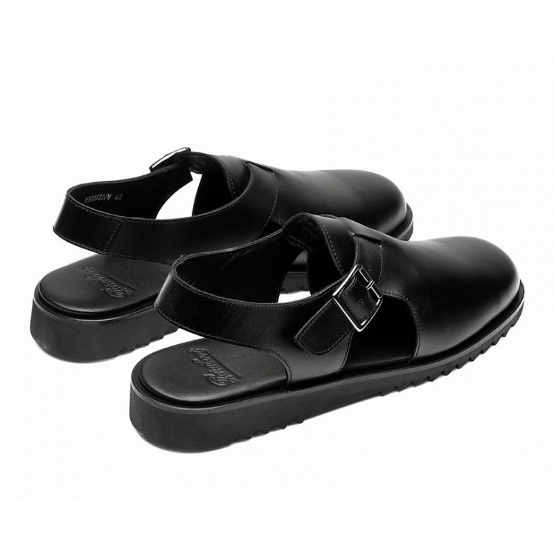 Men's Paraboot Adriatic Sandals Black | LECI-59724