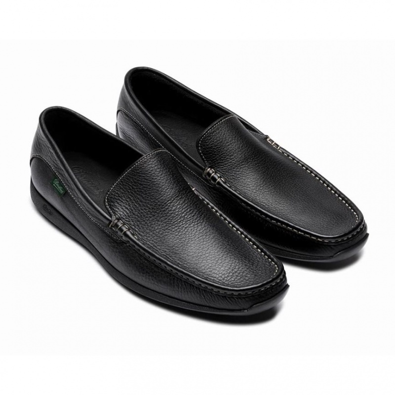 Men's Paraboot Anvers Loafers Black | EGLF-80957