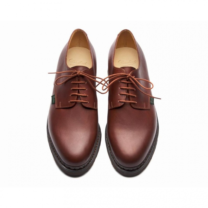 Men's Paraboot Arles Derby Shoes Brown | PEJD-45270