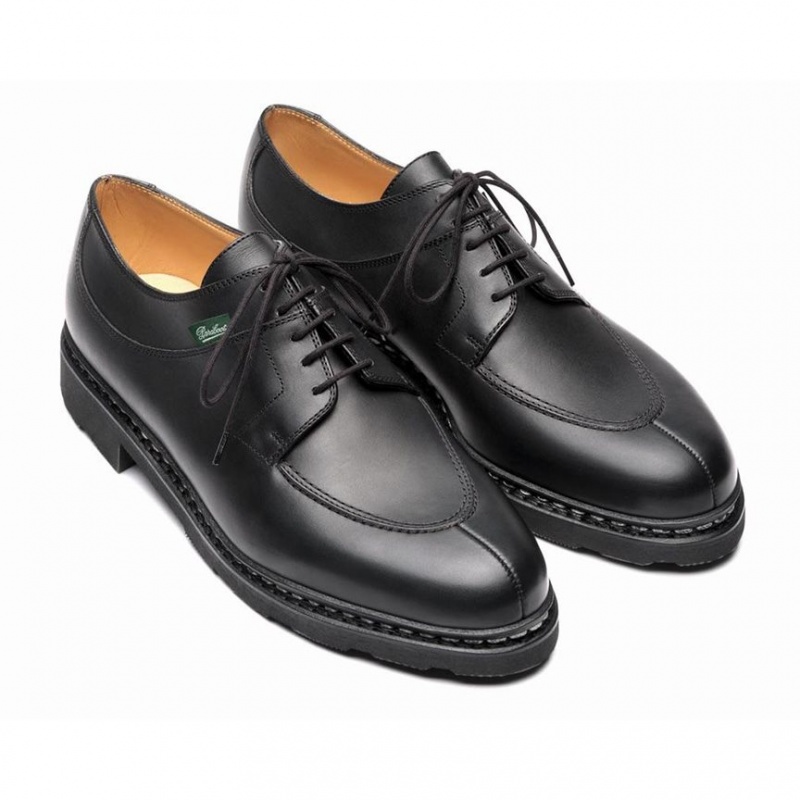 Men's Paraboot Avignon Derby Shoes Black | TUGA-29415