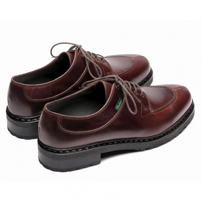 Men's Paraboot Avignon Derby Shoes Dark Brown | KSDU-12693