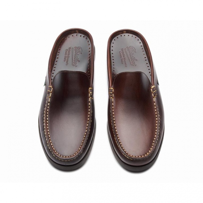 Men's Paraboot Bahamas Loafers Dark Brown | ZYSG-72813