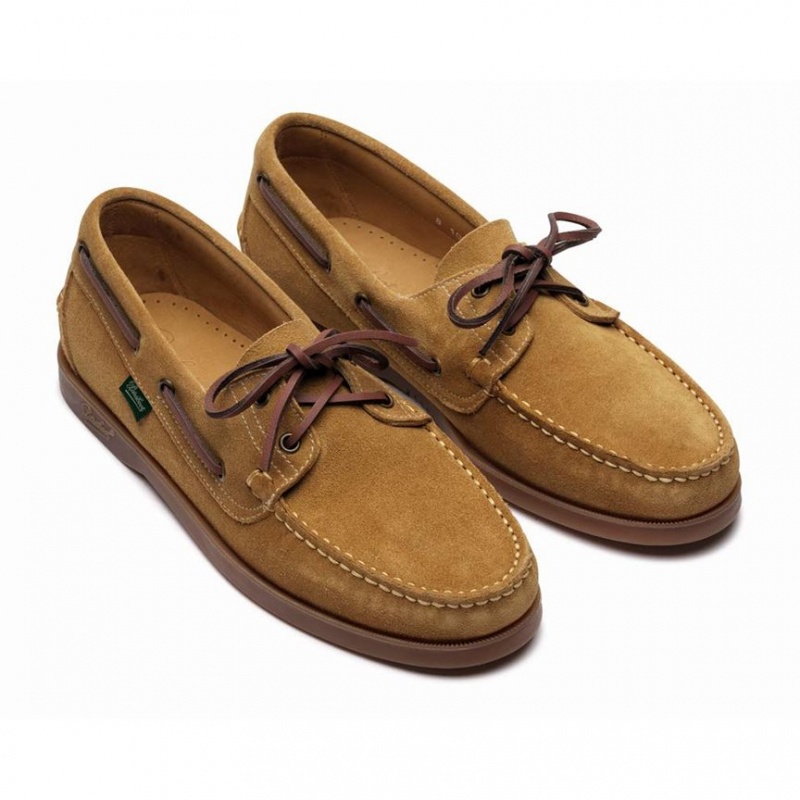 Men's Paraboot Barth Boat Shoes Brown | TOZW-84612