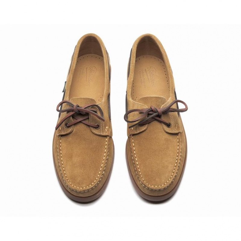 Men's Paraboot Barth Boat Shoes Brown | TOZW-84612