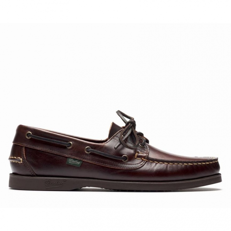 Men\'s Paraboot Barth Boat Shoes Burgundy | KZAS-52791