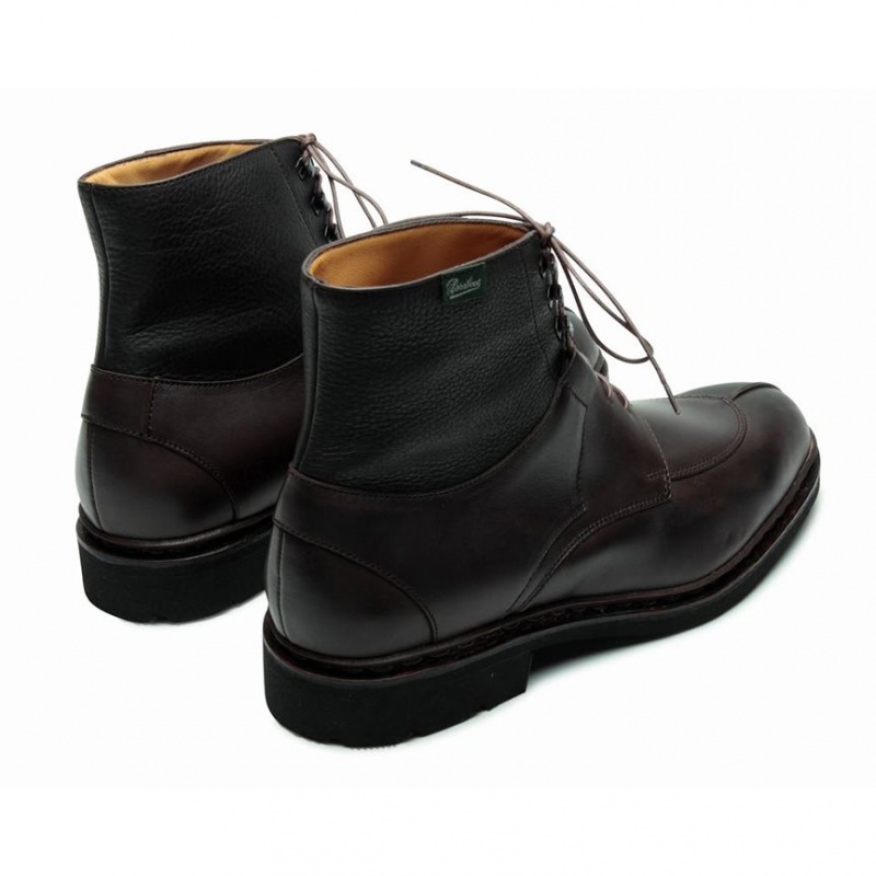 Men's Paraboot Beaumont Ankle Boots Dark Brown | QXDV-10253