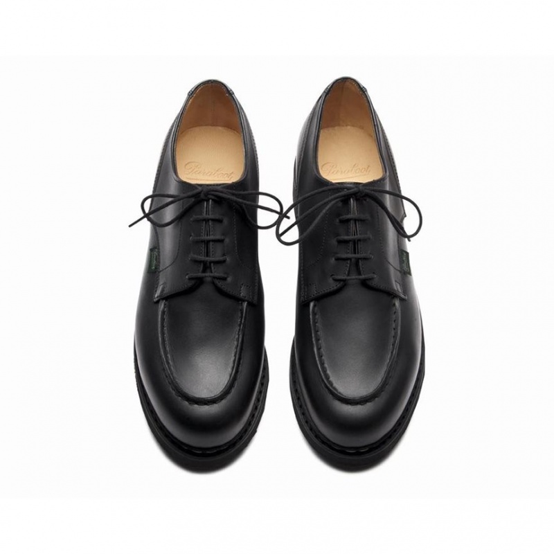 Men's Paraboot Chambord Derby Shoes Black | HECA-32685