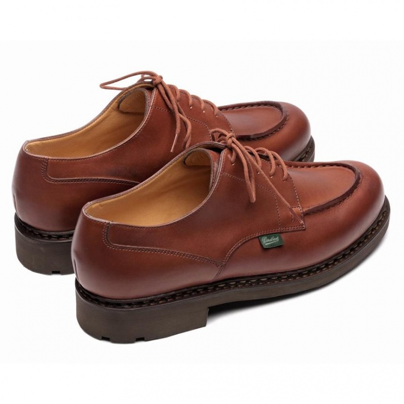 Men's Paraboot Chambord Derby Shoes Brown | CWHU-43587