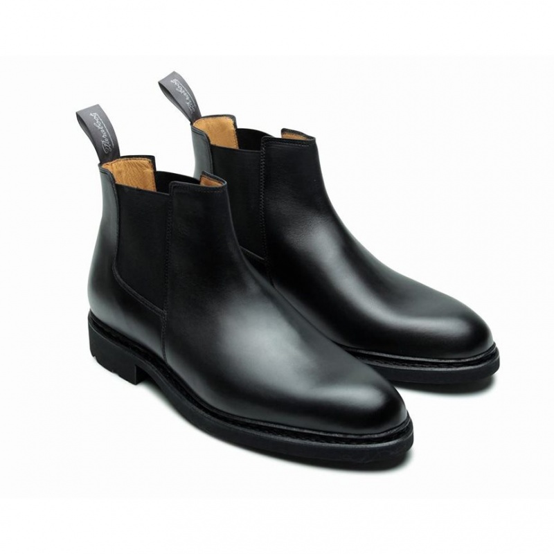 Men's Paraboot Chamfort Ankle Boots Black | OFHY-19278