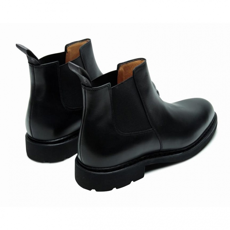 Men's Paraboot Chamfort Ankle Boots Black | OFHY-19278