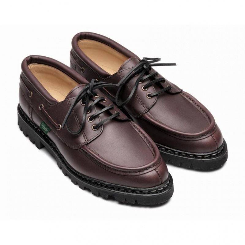 Men's Paraboot Chimey Derby Shoes Dark Brown | MPGF-71459