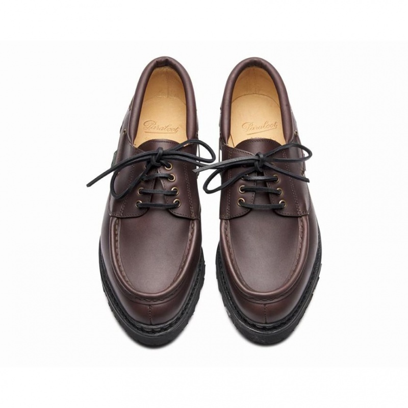 Men's Paraboot Chimey Derby Shoes Dark Brown | MPGF-71459