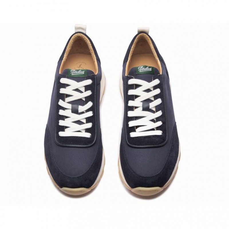 Men's Paraboot Cosmos Sneakers Blue | GQKW-62597