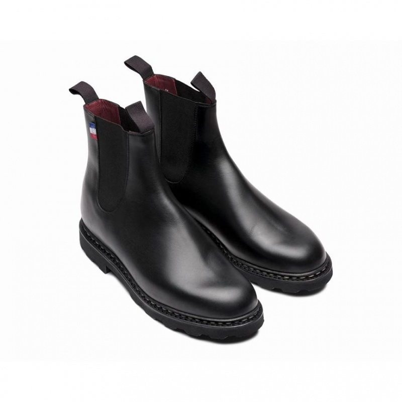 Men's Paraboot Elevage Bbr Ankle Boots Black | WTUI-14087