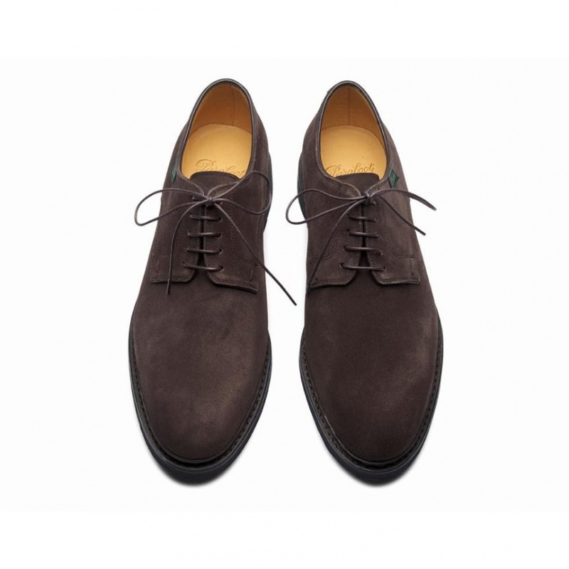 Men's Paraboot Frenaye Derby Shoes Dark Brown | TJGS-81697