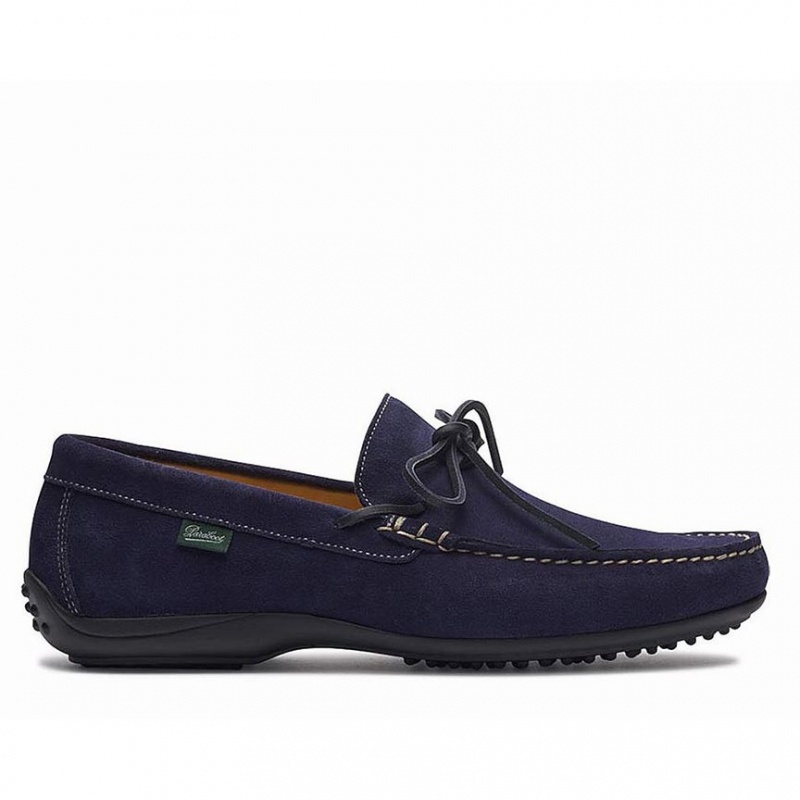 Men\'s Paraboot Indiana Loafers Blue | JARI-89237