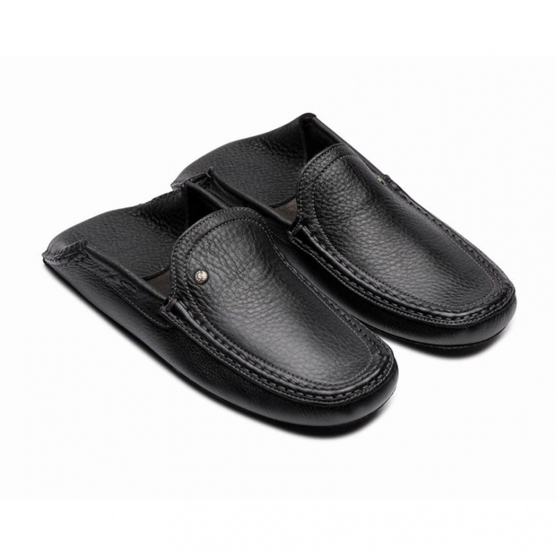 Men's Paraboot Loft Loafers Black | KLVG-98105