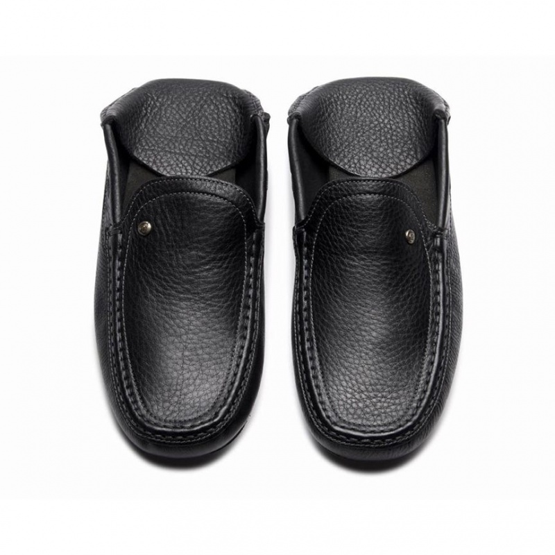 Men's Paraboot Loft Loafers Black | KLVG-98105