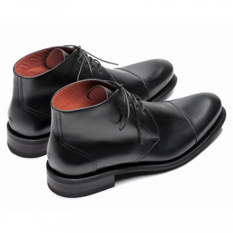 Men's Paraboot Lorsen Ankle Boots Black | NLUW-45910