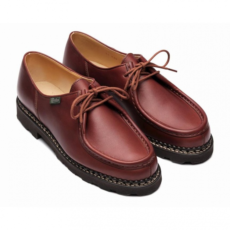 Men's Paraboot Michael Derby Shoes Brown | OGLR-28139