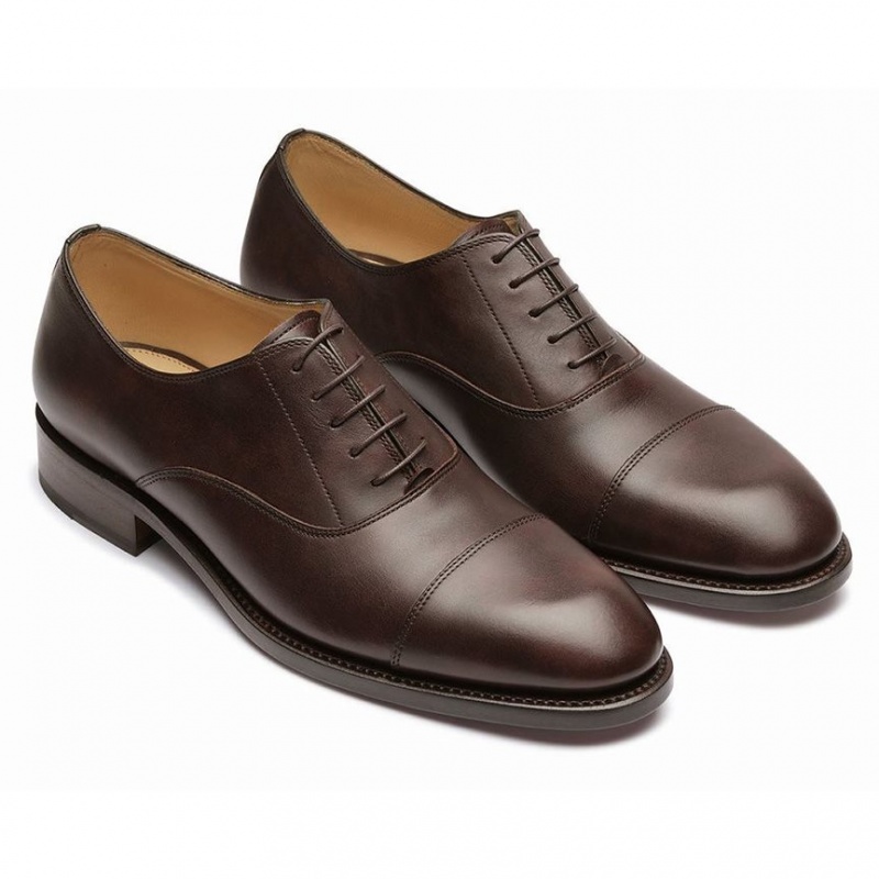 Men's Paraboot Montaigne Gy Oxfords Shoes Dark Brown | TAIN-86139