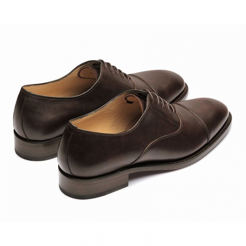 Men's Paraboot Montaigne Gy Oxfords Shoes Dark Brown | TAIN-86139