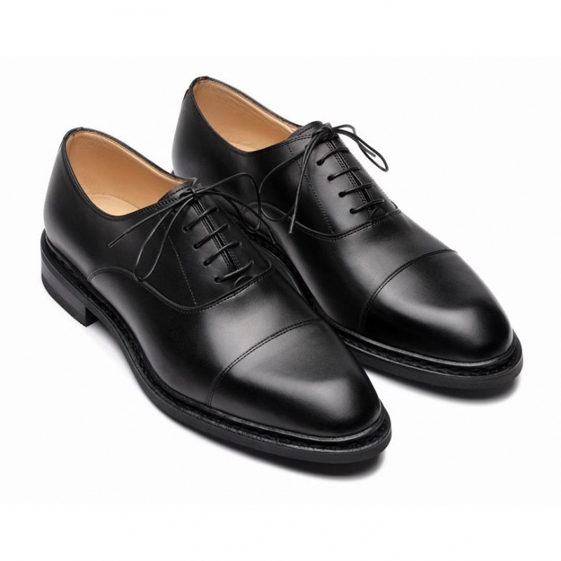 Men's Paraboot Montaigne Oxfords Shoes Black | EZMW-23149