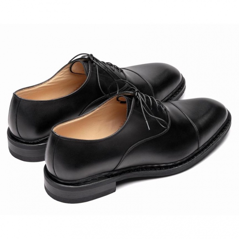 Men's Paraboot Montaigne Oxfords Shoes Black | EZMW-23149