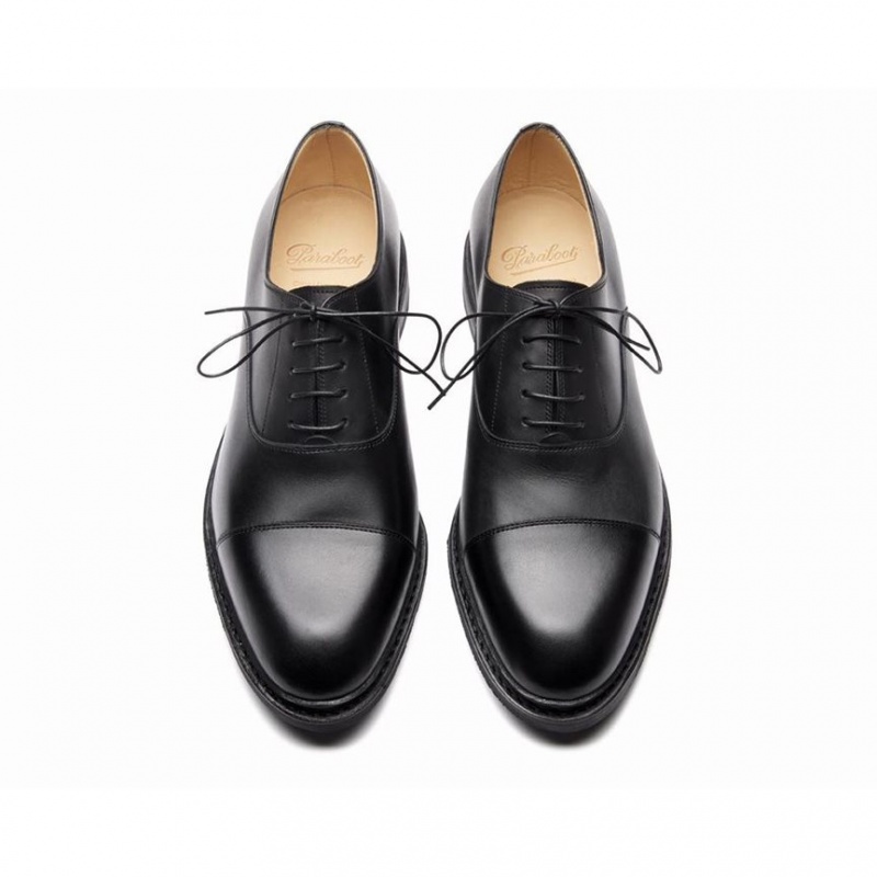 Men's Paraboot Montaigne Oxfords Shoes Black | EZMW-23149