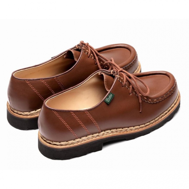 Men's Paraboot Morzine Derby Shoes Brown | IDUX-20367