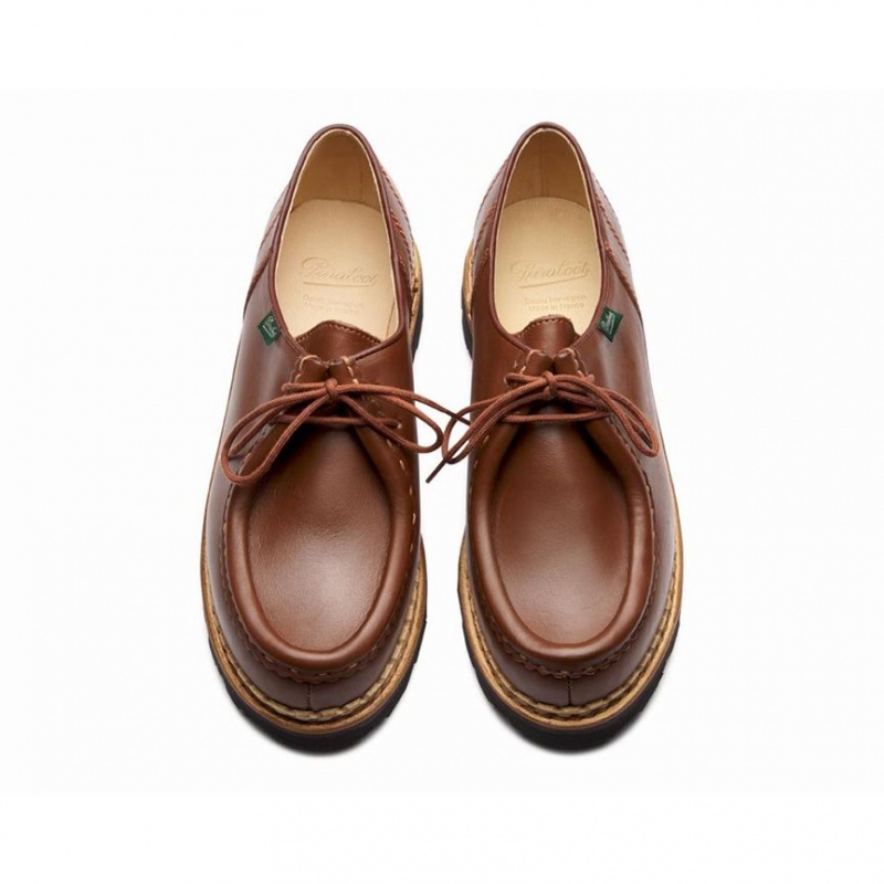 Men's Paraboot Morzine Derby Shoes Brown | IDUX-20367