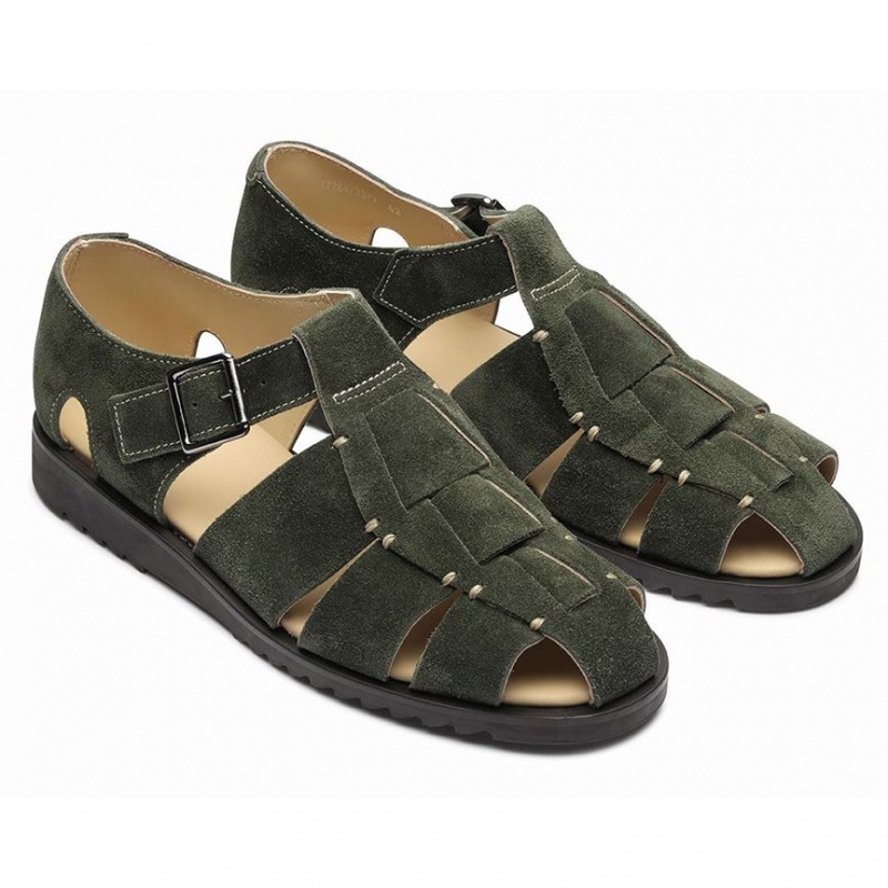 Men's Paraboot Pacific Sandals Green | SPKG-46270