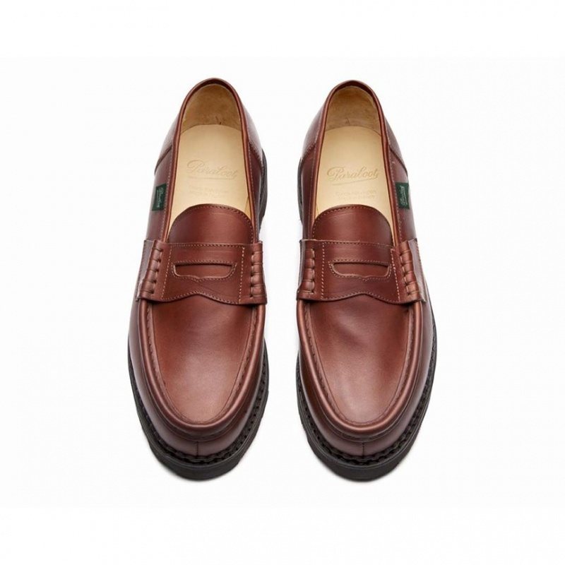 Men's Paraboot Reims Loafers Brown | WBJR-43896