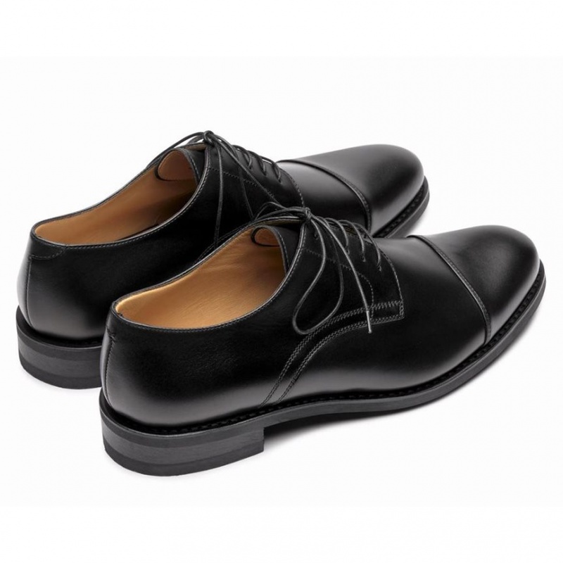 Men's Paraboot Schubert Derby Shoes Black | EHAJ-63754